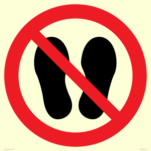 Do not step or stand here symbol only